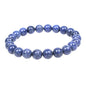 MJDCB Featured Men Women 8mm Beads Bracelet Elastic Natural Stone Yoga Bracelet Bangle 6.7" - color: Blue Coral