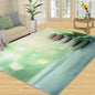 Stone Zen Rug, Fresh Green Design Area Rug - 2x5 Washable & Non Slip Japanese Oriental Rugs for Meditation Room, Soft Noise Reduction Indoor Carpet Peaceful & Natural Decor Floor Mats