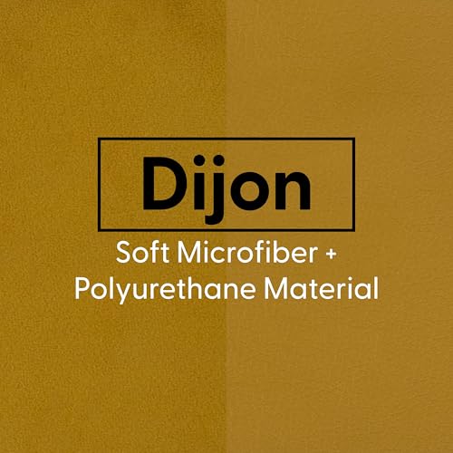 Factory Direct Partners FDP Overstuffed 16 inch Round Velvety and Vinyl Floor Cushions with Handles Flexible Seating for Home, Lounge, Yoga Studio, Deluxe Foam (2-Piece) - Dijon - color: Dijon