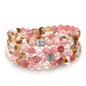 Buddha Charm Meditation Jewelry of 108 Mala Prayer Beads Bracelet or Necklace - style: Watermelon Tourmaline