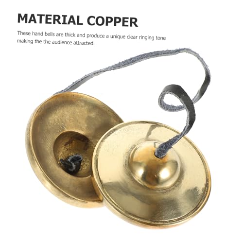 Meditation Bell Copper Cymbals for Yoga and Mindfulness Portable Design for Easy Use for Meditation Sound Therapy and Spiritual Practices