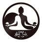 KOYILTD Black Metal Zen Wall Art Buddha Wall Decoration Spiritual Meditation Decor Zen Room Decor Lotus Wall Decor For Bedroom Living Room Yoga Studio Office (Tai Chi)
