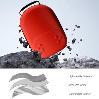 Hard Carrying Case Compatible with Oculus Meta 3/3S,VR Headset Elite Strap and Touch Controller Accessories Carry Case,Hard Shell Travel Storage Bag (Red) - color: Red