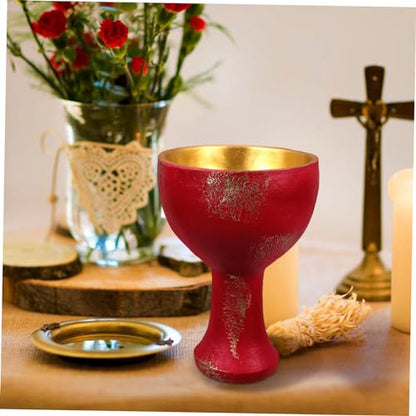 Ciieeo Holy Cup Resin Decorative Goblet for Worship Sacrifice Cup for Home Altar Ceremonies Elegant Tabletop Prop for Religious Rituals