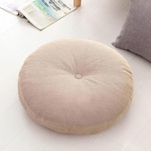 Round Cushion, Meditation Cushion, Multifunctional and Comfortable Premium Quality for Sofa Bed, Adults and Children, Beige