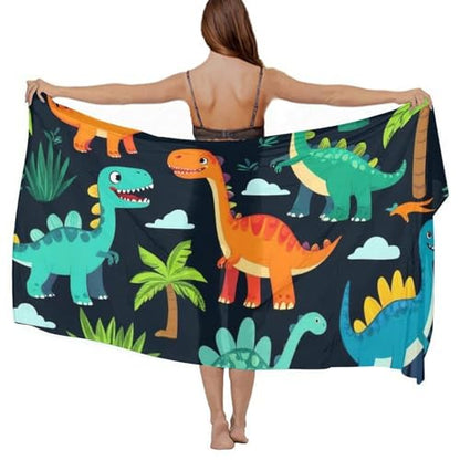 Fashion Travel Swimwear Bikini Wrap All Seasons Chiffon Scarf Beach Yarn Shawl - color: Color981