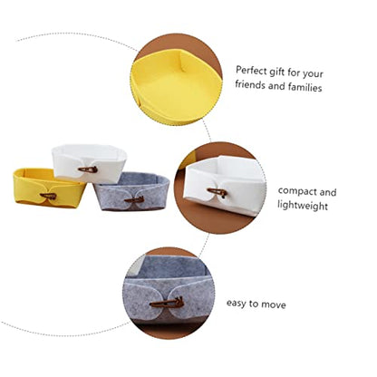 3pcs Folding Storage Box Cubbies Bins Basket for Storage Desktop Container Jewelry Holder Home Container