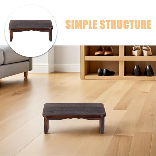 Ciieeo Meditation Stool Wood: Solid Wood Zen Meditation Bench - Kneeling Prayer Stool - Portable Wooden Kneeler for Prayer Or Temple Use