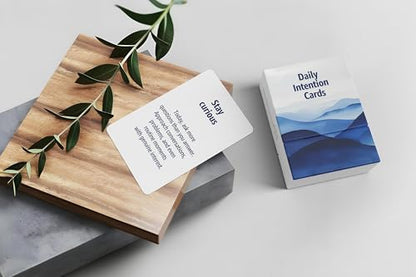 Daily Intention Cards - 80 Mindful Prompts to Pause, Reset & Find Calm | Pick One Morning Card, Reflect at Night | Desk Companion for Journaling, Meditation & Anxiety Relief | Self-Care Gift Deck