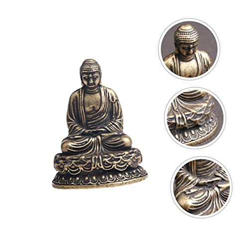 Cabilock Mini Zen Buddha Statue Antique Meditation Ornament for Decor Tranquil Temple Sculpture for Relaxation Zen Aesthetic for Family Friends