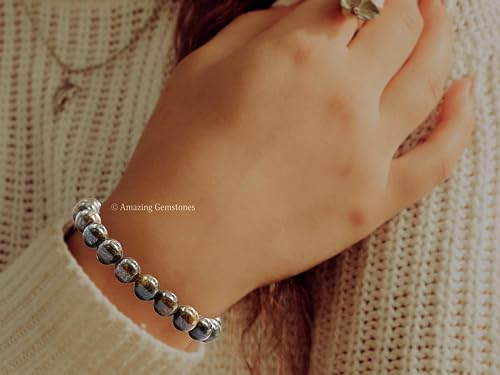 Amazing Gemstone Crystal Bracelet for Women Men's Gifts - Protection Healing Crystal Bracelet - 8mm Gemstone Beaded Stretchable Bracelet Pulseras Para Hombres Mujer Stocking Stuffers Mothers Day Gift (Bronzite) - color: Bronzite