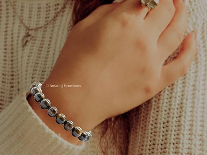 Amazing Gemstone Crystal Bracelet for Women Men's Gifts - Protection Healing Crystal Bracelet - 8mm Gemstone Beaded Stretchable Bracelet Pulseras Para Hombres Mujer Stocking Stuffers Mothers Day Gift (Bronzite) - color: Bronzite