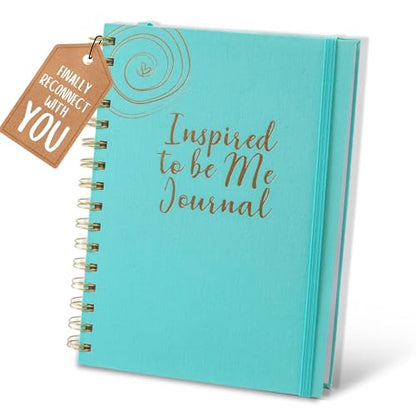 Journals for Women - Inspired to Be Me Journal -Self Care Gifts for Women - Journal with Weekly Intention & Reflection Pages - Gift for Women's Personal Growth & Healing Journey - Includes Inspirational Poem - color: teal
