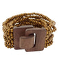 Multi Layers Seed Beads Wide Bangle Strand Bracelet for Women (BR1167)… - color: BR1199