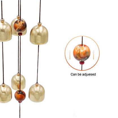 Lucky Wind Chimes Feng Shui Bell for Good Luck Home Garden Patio Hanging Decoration Gift (6 Bells)