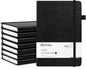 Oucaru Lined Journal Notebook, 8 Pack, 180 Pages, A5 Journals for Writing, 100 GSM Thick Paper, Small Notebooks Daily Journal for Women Men Work, Business, School, Travel Supplies - color: Black