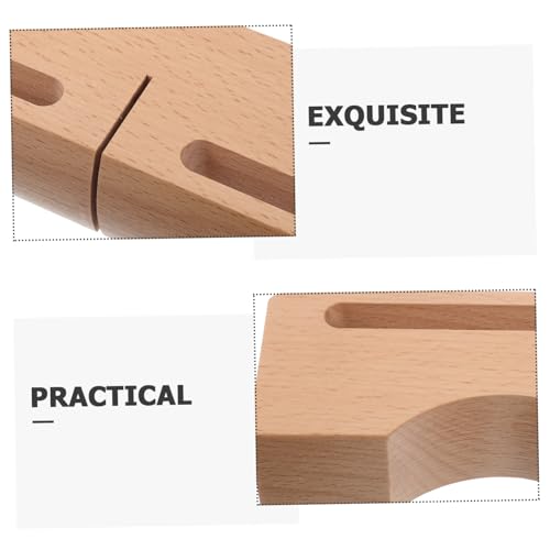 BESPORTBLE Wooden Rhythm Block with Mallet Dual Bass Tone Percussion Instrument for Adults Light Yellow Hardwood Design for Music Education and Performances