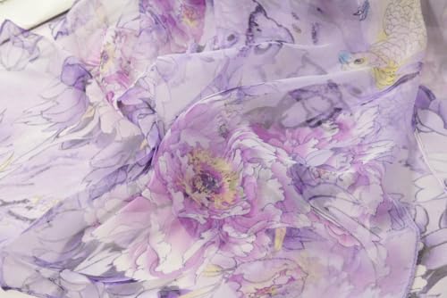 Pokeedioty Scarfs for Women Lightweight Fashion Scarves Elegant Floral Pattern Sheer Scarfs Sunscreen Shawls Wraps - color: P 0138