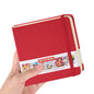 E-WEICHEN Square 5x5 inches 80gsm 96sheets/192 Pages Notebooks Blank Sketchbooks Travel Journal Pocket Hardcover Paint Writing Diary Memo Planner PU Leather Cover. Red - color: PU Cover-5x5in-Red