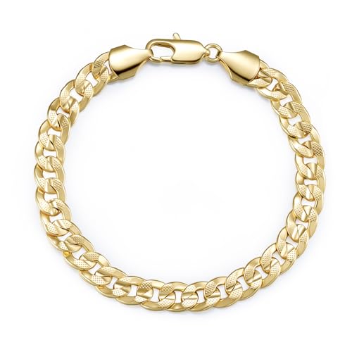 Bracelet for Women 14K Gold Plated Dainty Chain Simple Jewelry - style: Cuban Link Chain