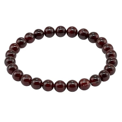 Amazing Gemstone Crystal Bracelet for Women Men's Gifts - Protection Healing Crystal Bracelet - 8mm Gemstone Beaded Stretchable Bracelet Pulseras Para Hombres Mujer Stocking Stuffers Mothers Day Gift (Garnet) - color: Garnet