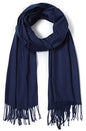 Cindy & Wendy Pashmina Shawls and Wraps Scarf for Women Soft Large Winter Shawl for Evening Dress Wedding Party - color: Navy