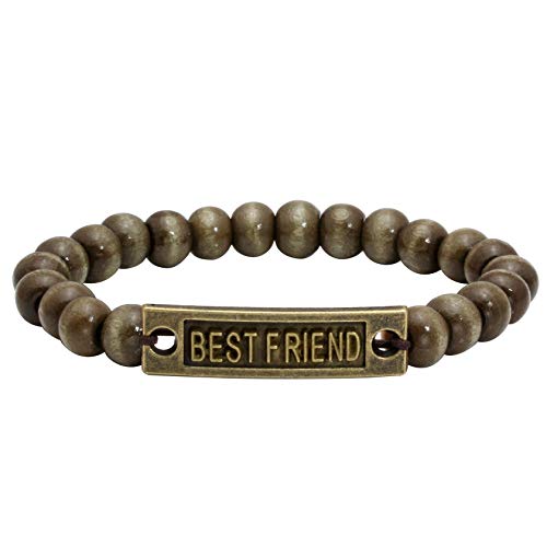 5 Pcs Wood Beads Bracelet for Friendship Distance Bracelet Wristband Best Friends