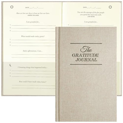 The Gratitude Journal, manifestation journal, Daily Journal with Prompts for Affirmation, Happiness, Mindfulness, Positivity, Wellness, Undated Journal for Women & Men(8.5 * 5.5 inches) - color: Beige
