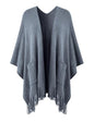 Ferand Shawl Wraps for Women, Cozy Lightweight Poncho Cape with Pockets, Warm for Fall Winter Travel - color: Light Blue