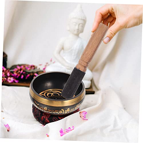 Hand Making Singing Bowl 3 Piece Singing Bowl Set Meditation Bell for Healers Students Random Color