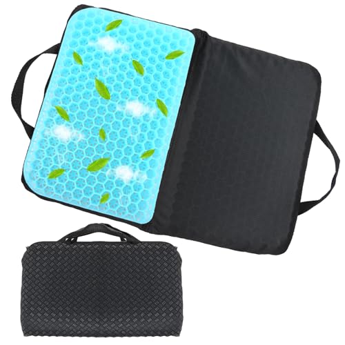 New Upgraded Portable Seat Cushion (15.7" x 11.8") Foldable Travel Cushion, for Airplane Seats, Camping, Stadium, Cinema, Garden Benches Seat Cushion