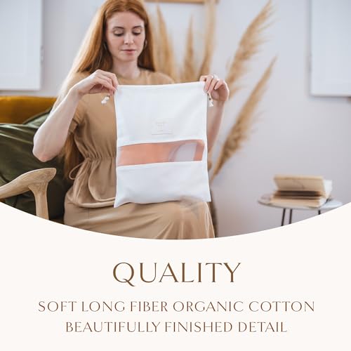 Hayden Hill Luxury Organic Cotton Dust Bags For Handbags - 3 Pack Small - 15" Purse Dust Bags, Shoes and Handbag Covers For Storage - Carbon Neutral Protector Dustbags - style: Small 15"