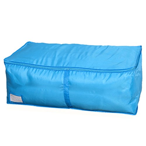 Ruilogod Clothes Quilt Duvet Folding Zippered Storage Bag Holder Container Blue (id: 6c8 1ad 5bb 9e1 1cd