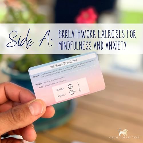 Calm Collective 52 Breathwork Cards - Vagus Nerve Breathing Exercises for Anxiety Relief, Emotional Regulation, & Cortisol Manager - Biohack Mental Health & Relaxation Gift (Travel Size)