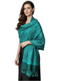PASKMLNA Paisley Jacquard Pashmina Shawl Wrap Scarf Stole - color: Peacock Green