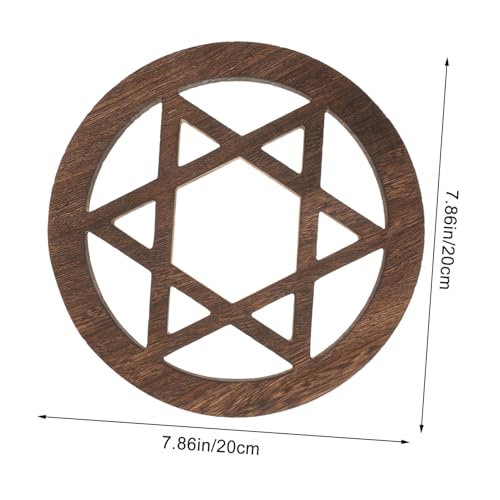 PRETYZOOM Unique Wall Hanging Wood Carving Altar Decor Spiritual Decor Flower of Life Art