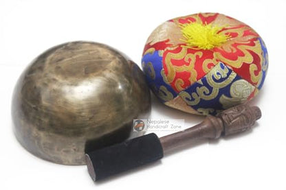 Antique Color Tibetan Handmade Meditation Singing Bowl Sets by Nepalese Handicraft Zone (5.5")