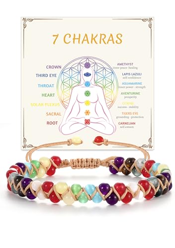 Gifts for Daughter Granddaughter, To My Mom Grandma Wife Girlfriend Sister Jasper Heart Bracelets Birthday Graduation Anniversary Christmas Stocking Stuffers Valentines Mothers Day Jewelry - style: 10.7 Chakras: 7 Chakra