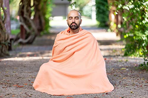 Meditation Shawl or Meditation Blanket, Shawl/Wrap, Oversize Scarf/Stole. Large. Unisex. - color: Salmon