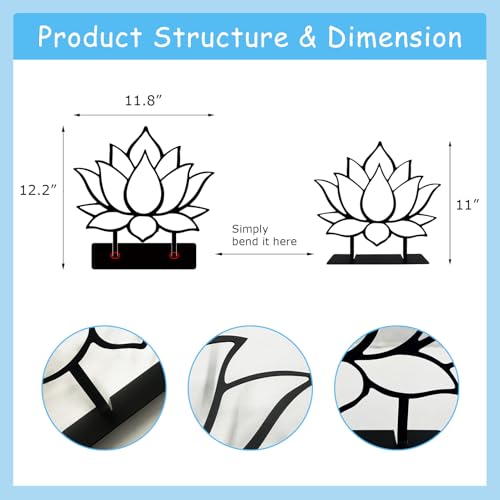 Metal Lotus Flower Tabletop Decor, Lotus Abstract Table Decor, Meditation Accessories, Zen Flower Art, Flower Center Pieces Decoration for Table, Spiritual Gifts