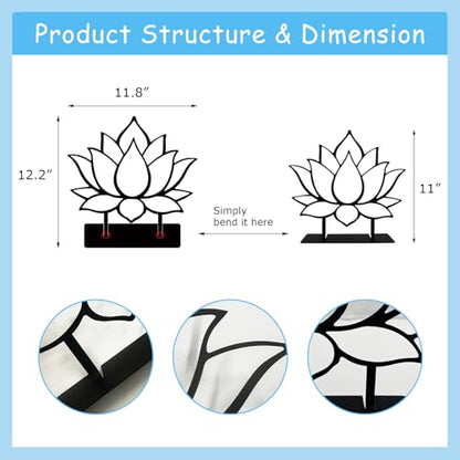 Metal Lotus Flower Tabletop Decor, Lotus Abstract Table Decor, Meditation Accessories, Zen Flower Art, Flower Center Pieces Decoration for Table, Spiritual Gifts