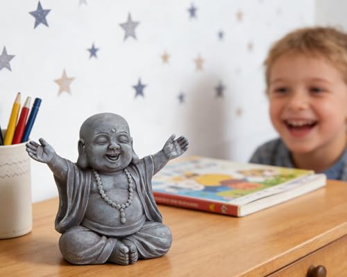 Laughing Buddha Statue for Zen Space, Relieve Stress Zen Atmosphere for Indoor/Outdoor Feng Shui Decoration