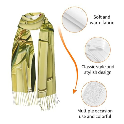 Astronaut Sitting in Yoga Chakra Scarf for Women Warm Soft Scarves Fashion Fringed Shawl Casual Tassel Blanket Scarf - color: Blooming Flowers