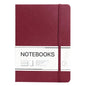 M&G Dotted Journal Notebook, 160 Pages A5 Hardcover Leather Journal for Men Women, 100GSM Thick College Ruled Paper for School and Work Note Taking 5.6" x 8", Burgundy - color: Burgundy, style: Dotted