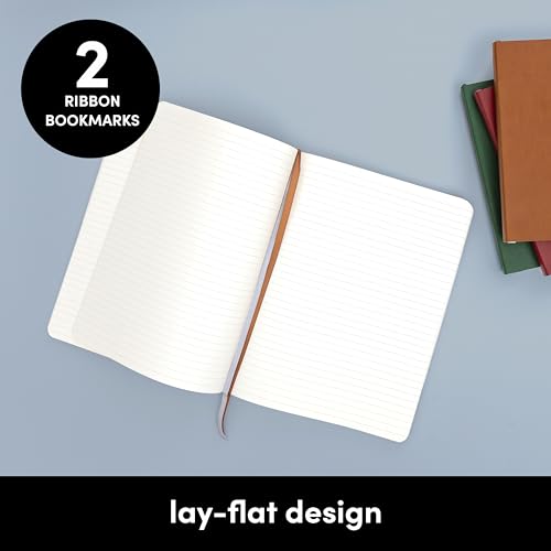 PAPERAGE Softcover Lined Journal Notebook (Black), 176 Pages, College Ruled Notebook, Small 5.6 inches x 7.9 inches - 100 gsm Thick Premium Paper - color: Black