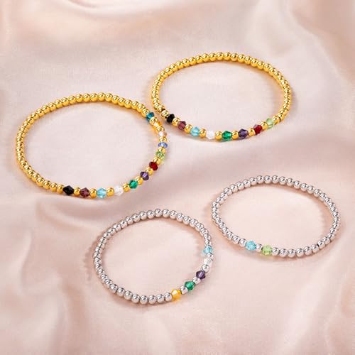 callie Personalized Women Bracelet, Family Bracelet Mother's Day Birthday Gifts for Mom Grandma Wife - color: Family Birth Stone-1