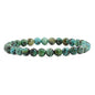 Justinstones Gem Semi Precious Gemstone 6mm Round Beads Stretch Bracelet 6.5 Inch - color: A Grade African Turquoise