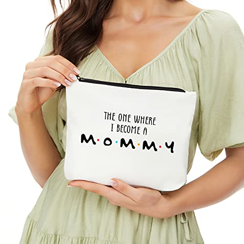 New Mom Gifts Makeup Bag Girl Boy Mom Cosmetic Bag Funny Baby Shower Gifts Pregnancy Announcement Travel Toiletry Bag Christmas Thanksgiving Birthday Gift for Momen Mother New Mommy First Time Moms - color: multi194