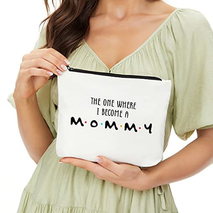 New Mom Gifts Makeup Bag Girl Boy Mom Cosmetic Bag Funny Baby Shower Gifts Pregnancy Announcement Travel Toiletry Bag Christmas Thanksgiving Birthday Gift for Momen Mother New Mommy First Time Moms - color: multi194