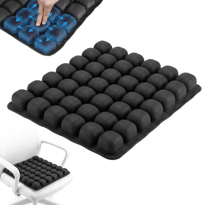 Sondour Travel Seat Cushion, Airplane Cushion Long Flight, Airplane Gadgets Inflatable Seat Cushions, Portable Airline Cushion With Air Pump, Wheelchair Cushions,Pressure Relief Seat Cushion-1 Black - color: Black